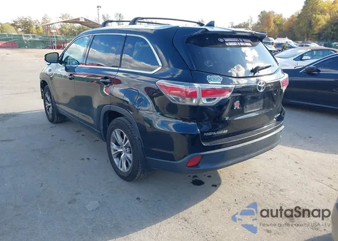 2015 Toyota Highlander Xle V6 z USA, uszkodzony, nr VIN 5TDJKRFH9FS152669